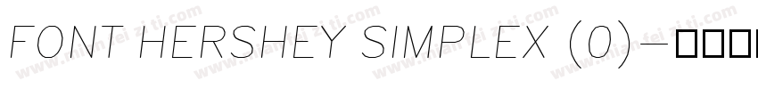 FONT HERSHEY SIMPLEX (0)字体转换